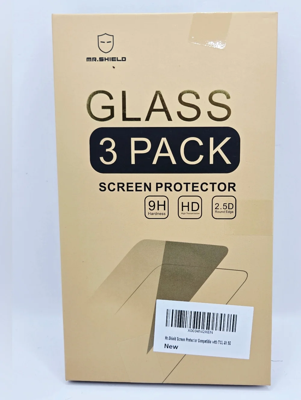 Mr. Shield TCL 4X 5G Screen Protector 3 Pack 9H Tempered Glass HD Clear New